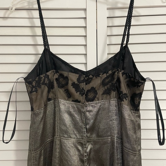 Marc Jacobs gunmetal silk gown. - Picture 3 of 5